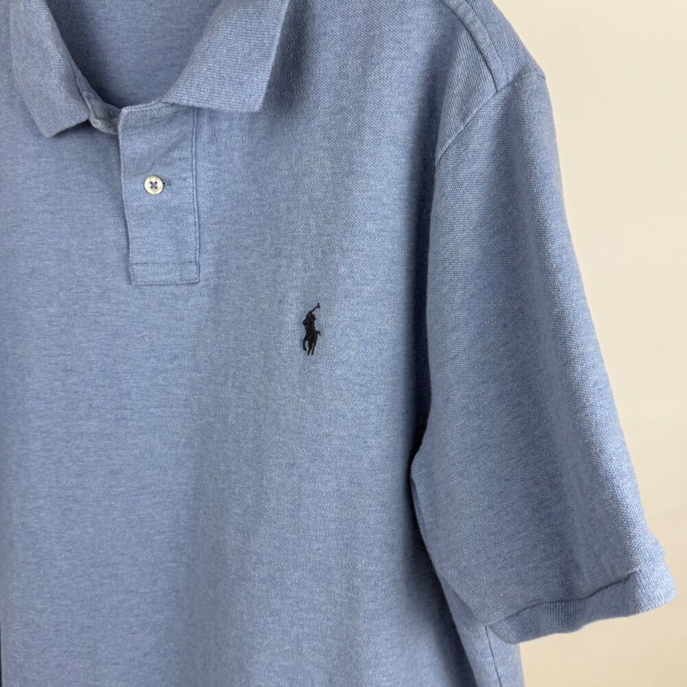 Polo Ralph Lauren Men's Blue Short-Sleeve Cotton Polo Shirt Size XL - Picture 3 of 5